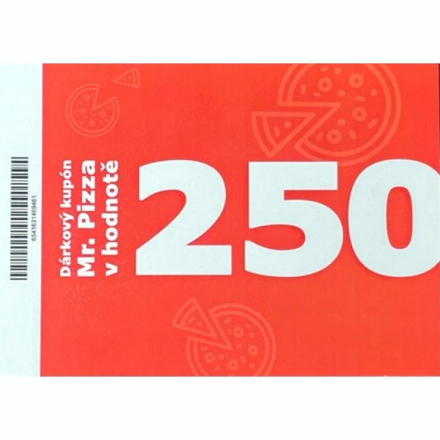 Dárkový kupón Mr.Pizza - 250,-